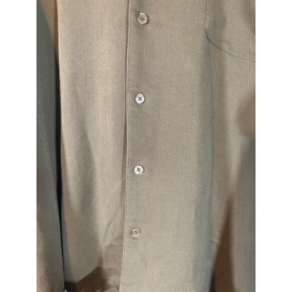 Reservoir Dark Tan Collared Short Sleeve Dressy Button Down Shirt Men Sz 2XL - Picture 4 of 8